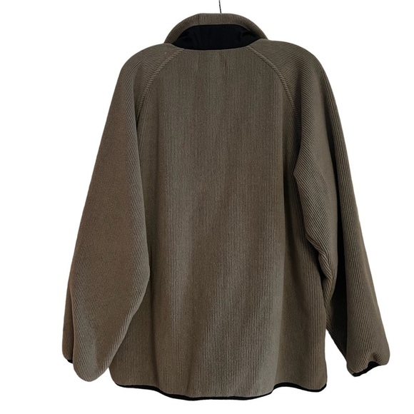 LANDS’ END Fleece Lined Full Zip Jacket in Dark Moss Green Size XL - Picture 3 of 9